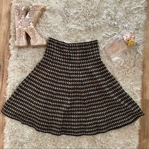 Max Studio Houndstooth Skater Skirt